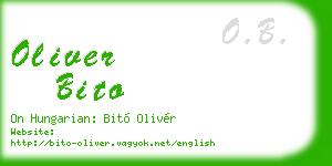 oliver bito business card