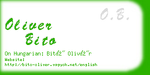 oliver bito business card